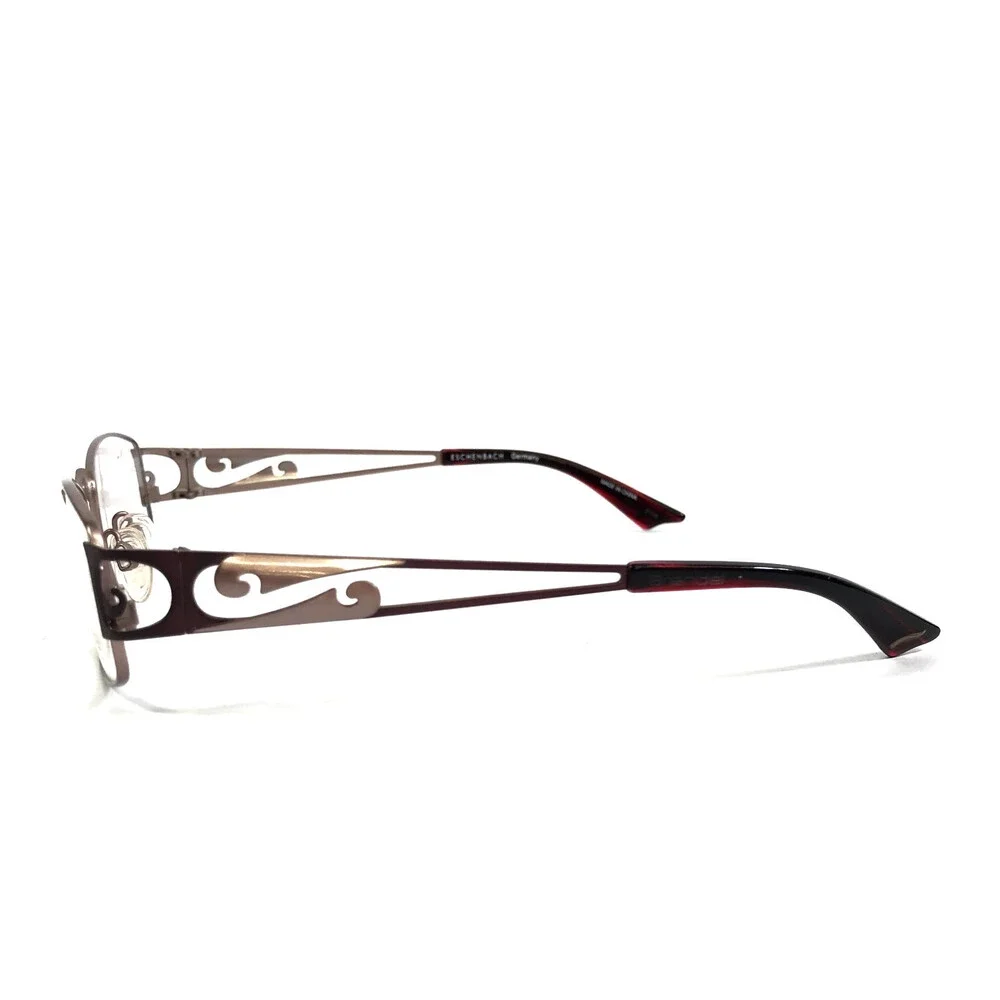 Brendel Eyeglasses Frames 902097 25 Pink Red Rectangle Wire Rim 52-17-135
